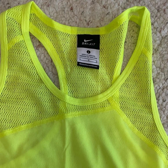 Nike Women’s Running Tank Tops (2), Neon Green and Purple, Size Larges - Picture 3 of 8